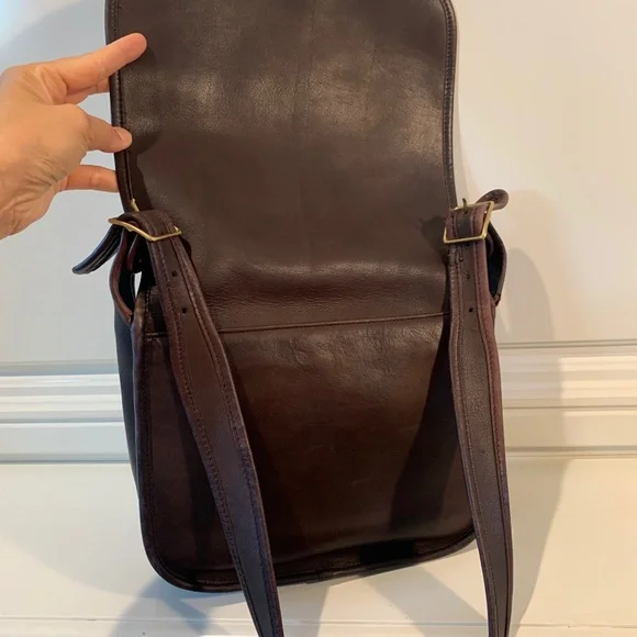 Vtg Coach NYC saddle flap 1970 bag - Picture 6 of 10